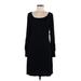 Banana Republic Casual Dress - Sweater Dress: Black Solid Dresses - Women's Size Medium