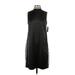 BADGLEY MISCHKA STUDIO Casual Dress - Shift High Neck Sleeveless: Black Print Dresses - New - Women's Size 4