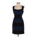 Banana Republic Casual Dress - Sheath: Blue Color Block Dresses - Women's Size 4 Petite