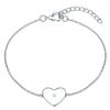 Lulu & Jane Diamant-Armband Herz Sterling Silber Diamant in 17,0 cm Basislänge + 3,0 Verlängerung Damen