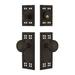 Nostalgic Warehouse Craftsman Entry Set w/ Deco Knob in Brown | 10.938 H x 2.875 W x 2.77 D in | Wayfair 781994