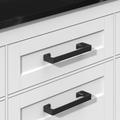Hestia Hardware 10 Pack - Square Modern Cabinet Pulls, 5 Inch CC Drawer Pulls Metal in Black | Wayfair Z11.128mm.10.DBK