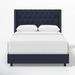 Birch Lane™ Breckin Upholstered Standard Bed Metal in Gray/Blue/Black | Twin | Wayfair 0502CEA767AE4B9D9565E0D9E39A5481