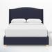 Birch Lane™ Allis Upholstered Low Profile Platform Bed Upholstered in Blue/Black | King | Wayfair BB4793FD6F7145EFB30EE47FFE3471B8