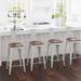 Williston Forge Rosenberry Bar & Counter Stool Wood/Metal in White | Bar Stool (30" Seat Height) | Wayfair 717FB8F4449649F388BA33EEB9FBF559