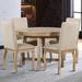 Red Barrel Studio® Extendable Dining Set Wood/Upholstered in Brown | Wayfair FA786D3158FE4B9B9F036DC05008CBFA