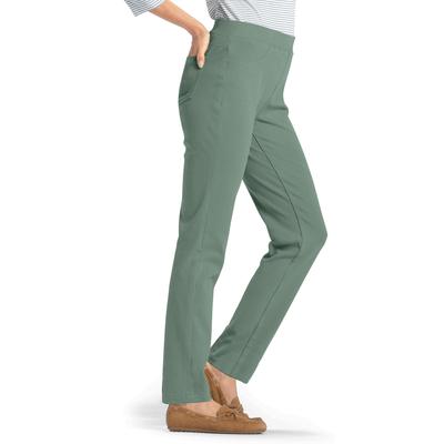Appleseeds Women's Classic Knit Denim Slim Jeans - Green - L - Misses