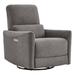 Latitude Run® Mikkel Upholstered Swivel Power Recliner Polyester in Gray | Wayfair 523299C6A23A44388082AF37583F03F8