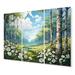 Red Barrel Studio® Birch Woods Silent Woods III - Tree Birch Metal Wall Art Prints Set Metal in Green/White | 28 H x 36 W x 1 D in | Wayfair