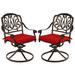 Alcott Hill® Chuang Metal Outdoor Dining Armchair w/ Cushion in Brown | 35.8 H x 25.5 W x 24.8 D in | Wayfair 10CC257A55F64F89B27F84E09AF2D22A