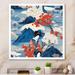 Winston Porter Ukiyo Japanese Woman In Retro Mountains Canvas, Cotton in White | 36 H x 36 W x 1.5 D in | Wayfair B830BEE398854A008ADD9859E1E18EE6