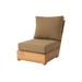 Millwood Pines Arrihanna Teak Outdoor Armless Lounge Chair Wood in Orange/Yellow | 31 H x 25.5 W x 41 D in | Wayfair