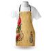 East Urban Home Vintage Apron Unisex, Romantic Country Roses, Adult Size, Sand Pale Pink, Polyester in Brown | Wayfair