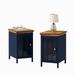 Winston Porter Oleva Metal Nightstand Wood/Metal in Blue | 20.08 H x 12.2 W x 15.75 D in | Wayfair 5E4BA4DE0AA44A0785A77FCA9A0C8E4B