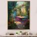 Winston Porter Cozy Table In The Forest Cottage On Canvas Print Plastic in Green | 44 H x 34 W x 1.5 D in | Wayfair