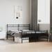 Winston Porter Buine Metal Open-Frame Bed in Black | 35.8 H x 61.4 W x 81.5 D in | Wayfair AE1A74D9D5AE41FAAD56DD26C6F7BD2E