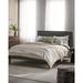 Red Barrel Studio® Cleother Platform Bed Wood & /Upholstered/Polyester in Gray/Black | 46 H x 60.75 W x 82.25 D in | Wayfair