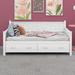 Gracie Oaks Brilee Panel Storage Bed Wood in White | 36.1 H x 42.9 W x 80.6 D in | Wayfair A677A7B0F29D48DE8539CC048611FC92