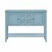Red Barrel Studio® Console Table w/ Four Small Drawers & Bottom Shelf for Living Rooms Wood in Blue | 34.01 H x 46.01 W x 15.01 D in | Wayfair
