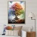 Lark Manor™ Tree Of Life All Seasons I - Print on Canvas Metal in Brown/Green/Yellow | 32 H x 16 W x 1 D in | Wayfair