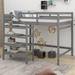Hidenao Full Loft Bed w/ Bookcase by Harriet Bee, Wood in Gray | 67.5 H x 71.5 W x 79.5 D in | Wayfair FB7D0D0A3D854A37A8066F9E8F2ABDDC