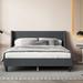 Ebern Designs Ajai Upholstered Platform Bed Upholstered in Gray | 38.5 H x 81 W x 63.7 D in | Wayfair 623CDC64A50E4B0ABE13DD42263E82D8