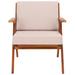 AllModern Jose Acacia Outdoor Lounge Chair Wood in Brown/White | 31.9 H x 26.8 W x 31.3 D in | Wayfair CBDD469E5581497DB2179A45D2FBA5BF