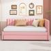 Mercer41 Catena Platform Bed Wood & /Upholstered/Linen in Pink | 30.3 H x 42.9 W x 79.1 D in | Wayfair BC80C123939C4B008DF9F0C85BA75508