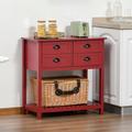 Winston Porter Carlishia 4 - Drawer Accent Chest Wood in Brown/Red | 31.5 H x 31.5 W x 15.75 D in | Wayfair 36F0386CB0CB4637B7C42A42F512ACC3