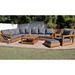 Willow Creek Designs Teak 8 - Person Outdoor Seating Group w/ Cushions Wood/Natural Hardwoods/Teak in Black | Wayfair