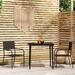 vidaXL Patio Dining Set Wicker Outdoor Dining Table and Chair Conversation Set