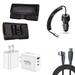 Travel Bundle for Boost Celero 5G+ Plus (2024) Belt Holster Clip Carrying Pouch Case Screen Protector 40W Car Charger Power Adapter 3-Port Wall Charger USB C to USB C Cable (Black)