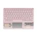 ckepdyeh Wireless Touch Keyboard Backlit Keyboard RGB Keypad Transparent Crystal Bluetooth Keyboard Universal for PC Pink