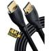 Powerbear 4k HDMI cable 15 ft | high speed rubber & gold connectors 4k @ 60hz ultra hd 2k 1080p & arc compatible for laptop monitor ps5 ps4 xbox one apple tv & moreâ€¦