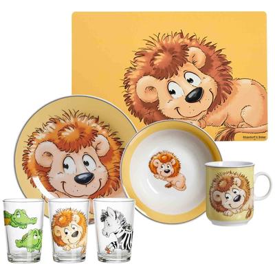 Ritzenhoff & Breker - Happy Zoo Löwe Geschirr-Set mit Kinderbecher 7er Set