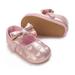 Infant Baby Girls Mary Jane Flats Non Slip Soft Sole Prewalker Princess Wedding Dress Shoes