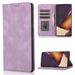 for Samsung Galaxy S21 FE Case PU Leather Case Vintage Wallet Case Book Folding Flip Case with Kickstand Card Holders Slots Magnetic Closure Protective Cover for Samsung Galaxy S21 FE Purple