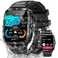 Military Smart Watches for Men 3ATM Waterproof Outdoor Tactical Smartwatch with HeartRate/Sleep Monitor 1.96â€� Big Screen Rugged Sports Swimming Smart Watches for Android iOS