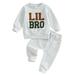 Big Brother Little Brother Matching Outfits Big Bro/Little Bro Sweatshirt Pants Newborn/Toddler baby boy Fall/Winter Outfits