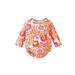 jxxiatang Toddler Girls Long Sleeve Round Neck Floral Romper Bathing Suit