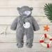 Daqian Baby Girl Clothes Clearance Toddler Baby Boys Girls Color Plush Cute Bear Ears Winter Thick Keep Warm Jumpsuit Romper Toddler Girl Clothes Clearance Gray 6-12 Months