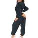 YANHAIGONG Sexy Fleece Onesies for Women Cute Sherpa Fleece Jumpsuit Hoodie Long Sleeve Pajamas One Piece Bodysuits Outfits Sleepwear Loungewear Adult Footie Pajamas Halloween