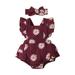 WOXINDA Baby Girl Clothes Daisy Print Crepe Fabric Baby Romper Set Girl Outfits 2PC Set Clothes for Baby Girl 9 Months Baby Girl Clothes Clothes Girls 18 Months Baby Girl Onsies0-3 Months