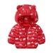 Ykohkofe Toddler Kids Baby Girl Boy Cartoon Hooded Bear Ear Jacket Winter Coat Outerwear Baby Outfits Baby Bodysuit Take Home Outfit baby clothes