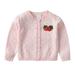 ASFGIMUJ Girls Sweaters Baby Girls Cotton Knit Sweater Autumn Solid Long Sleeve Tops Cardigan Clothes Knitted Cardigan Pink 12 Months-18 Months