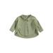 Huakaishijie Kids Summer Shirts Short Sleeve Lapel Collar Button Down Tops