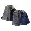 Godderr Baby Padded Denim Jacket 1-8y Toddler Fashion Thick Outerwear Coat Long Sleeve Button down Jacket for Baby Boys