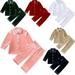 KYAIGUO Unisex Newborn Sleepwear Button-Down Pjs Sets Long Sleeve 2 Piece Lounge Sets for Boys Girls