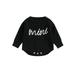 Peyakidsaa Baby Boys Girls Sweater Rompers Letter Embroidery Infant Jumpsuits