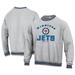 Men's Champion Heather Gray Winnipeg Jets Reverse Weave Yarn Dye Pullover Sweatshirt